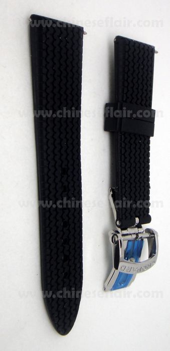 Chopard Black Rubber Watchband - 23 mm